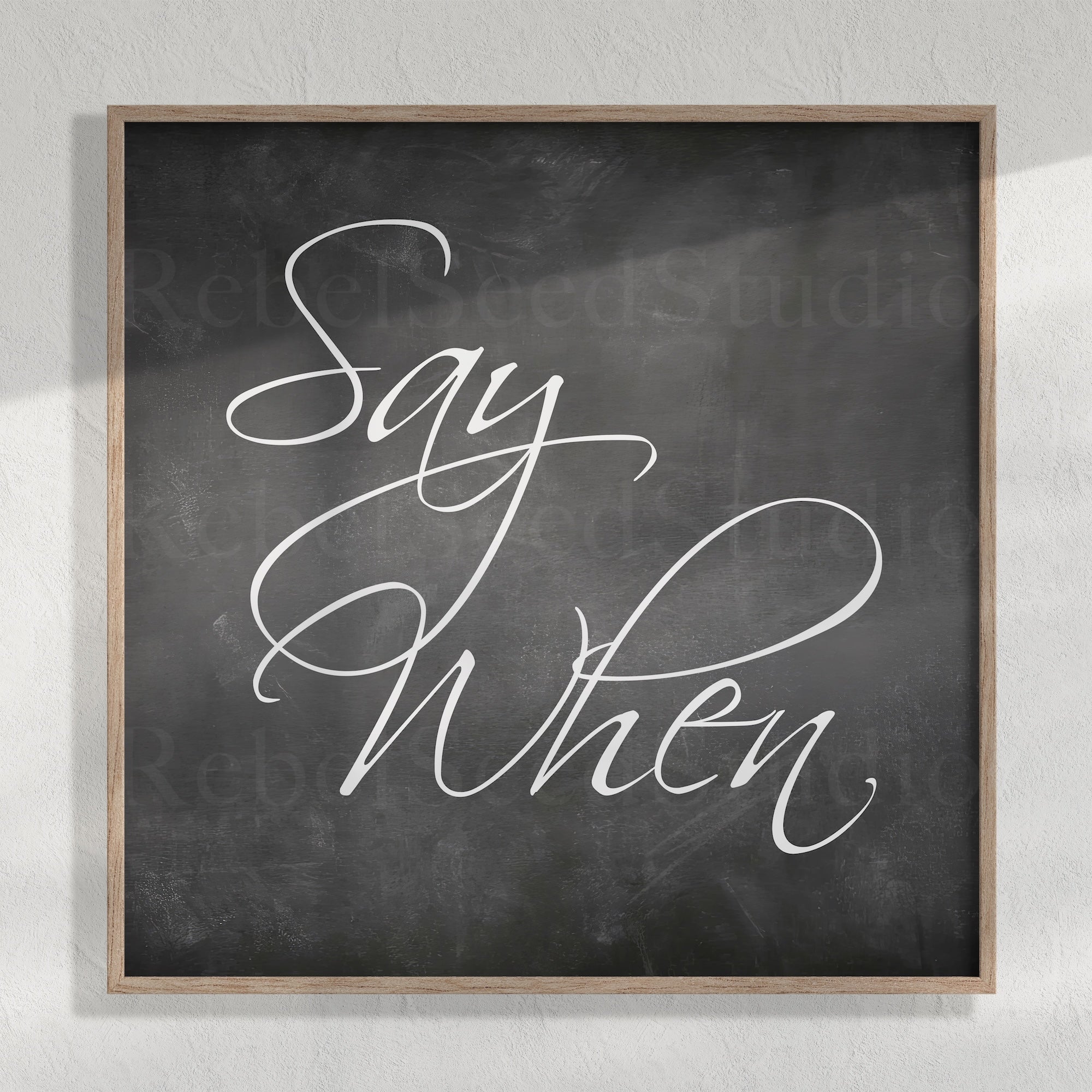 Tombstone Movie Quote: Say When - Doc Holliday & Wyatt Earp Inspired Vintage Old West Wall Decor (Ready-to-Frame Fine Art Poster Print)