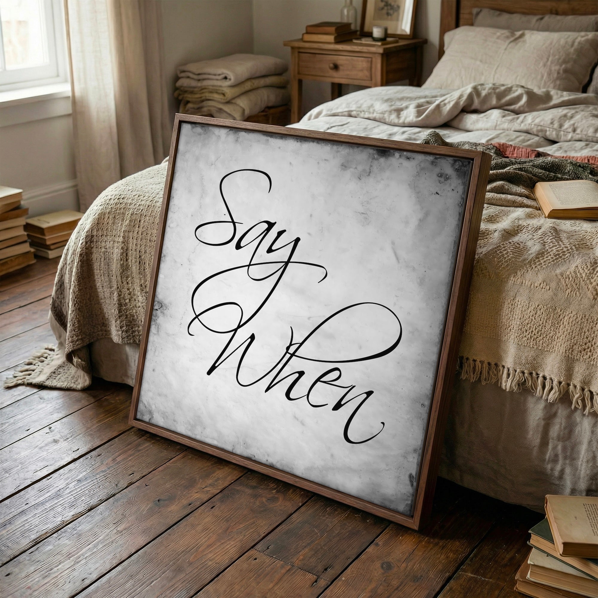 Tombstone Movie Quote: Say When - Doc Holliday & Wyatt Earp Inspired Vintage Old West Art Print