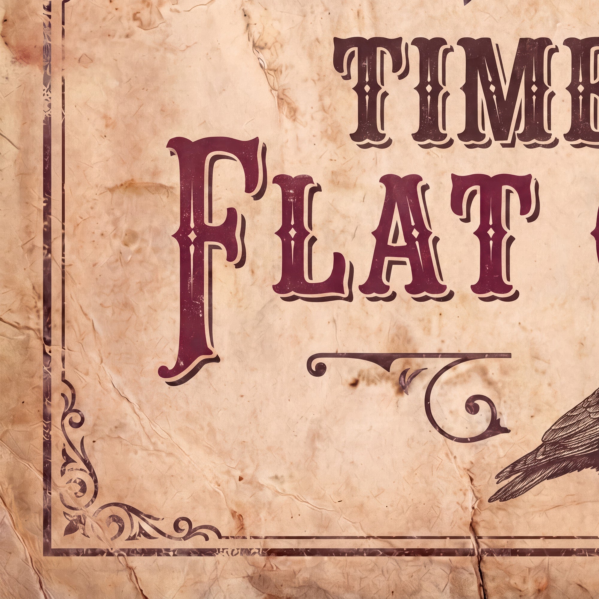 Time Is A Flat Circle: True Detective TV Show Quote - Vintage Old West Art Print