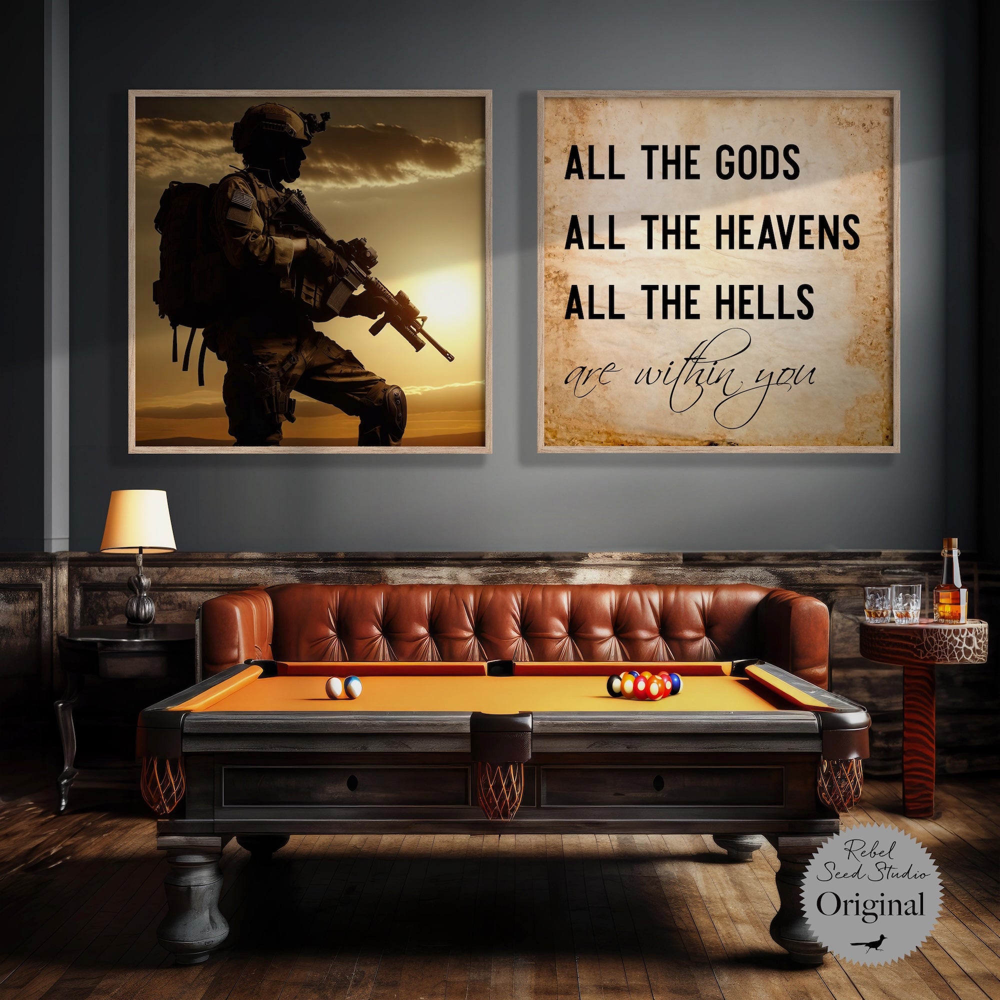 Warfighter & 13 Hours Benghazi Movie Quote: All the Gods, All the Heavens, All the Hells Are Within You (Ready-to-Print Art | Digital Download)