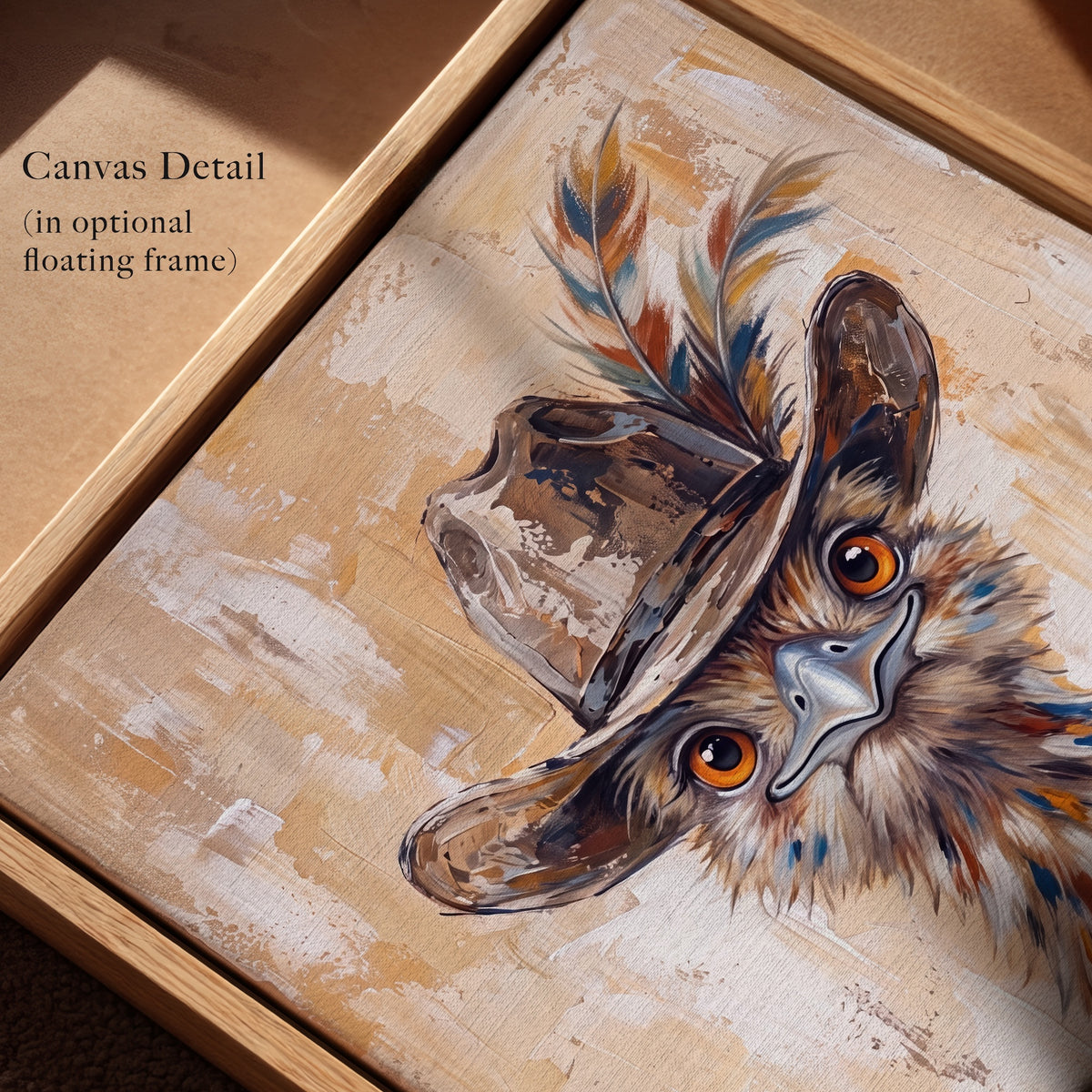Whimsical Western Roadrunner in Cowboy Hat: Old West Desert Art Print