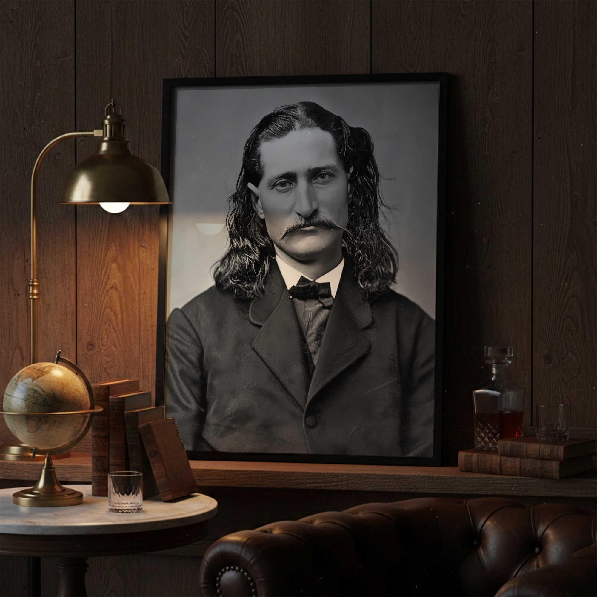 Wild Bill Hickok: Vintage Old West Black & White Frontiersman Photograph (Art Print)
