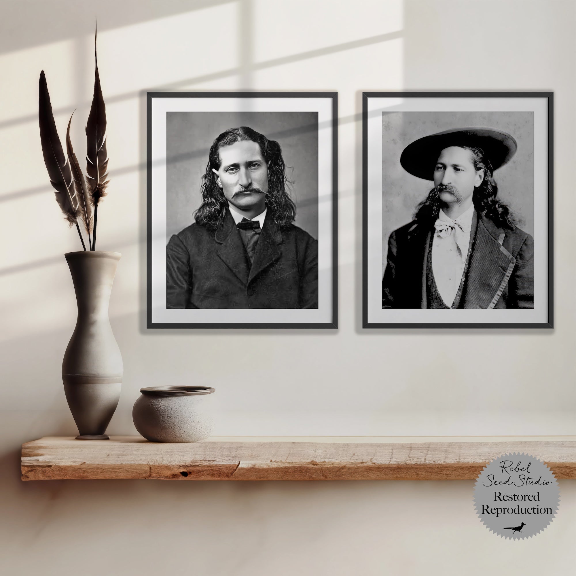 Wild Bill Hickok Portraits Bundle: Vintage Old West Black & White Photograph Set (Ready-to-Frame Fine Art Poster Prints)