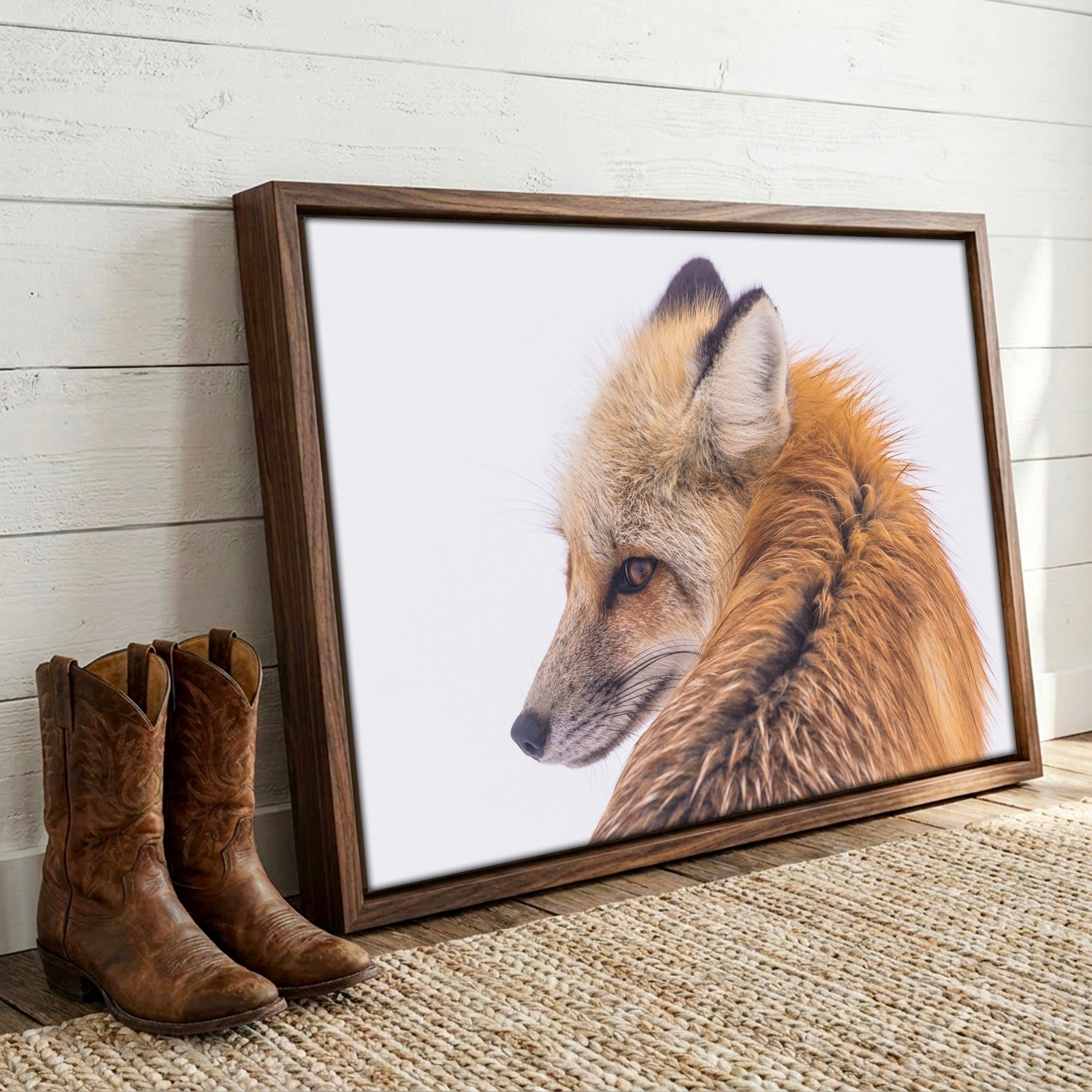 Fox in the Winter Snow: Wildlife Photograph - Western Art Print