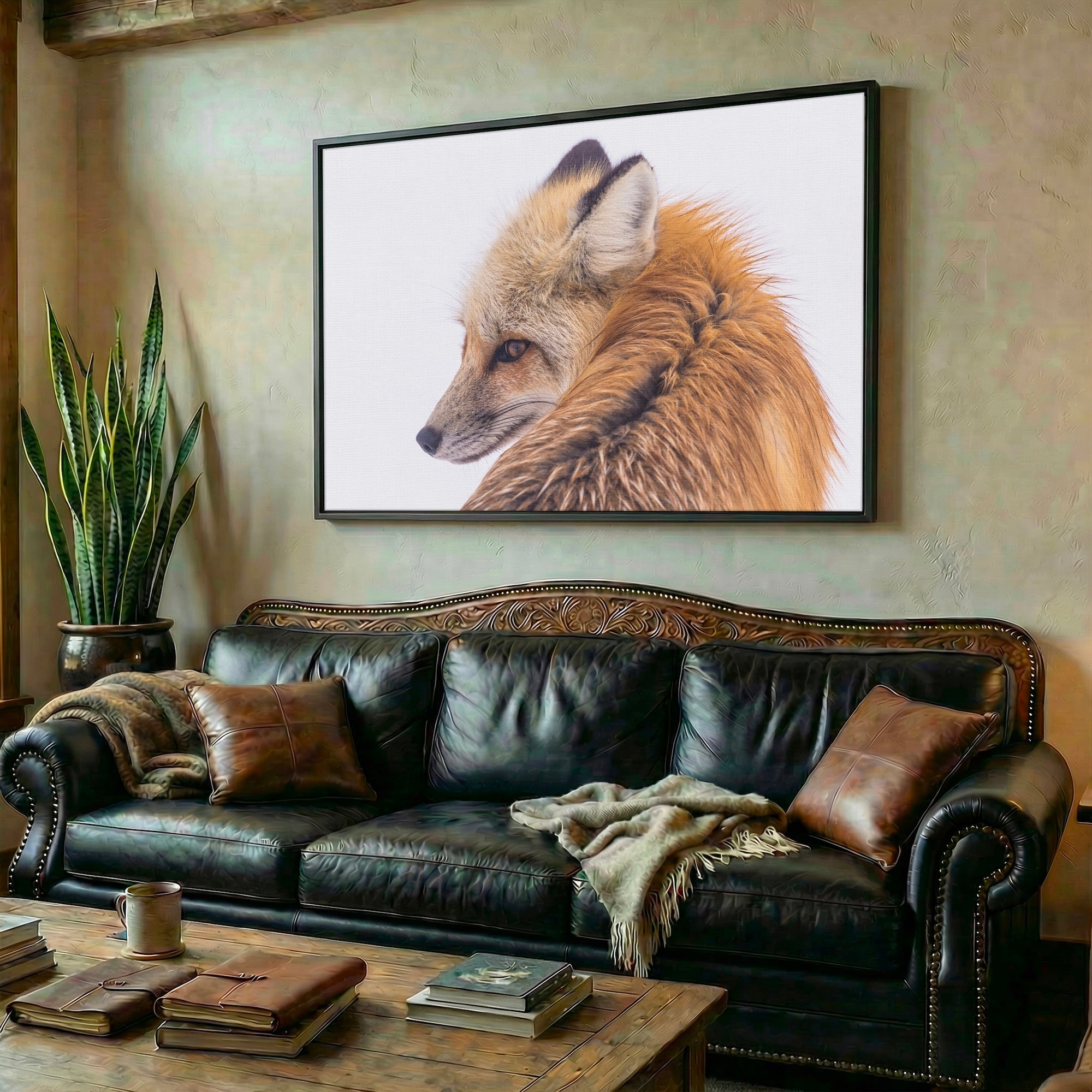 Fox in the Winter Snow: Wildlife Photograph - Western Art Print