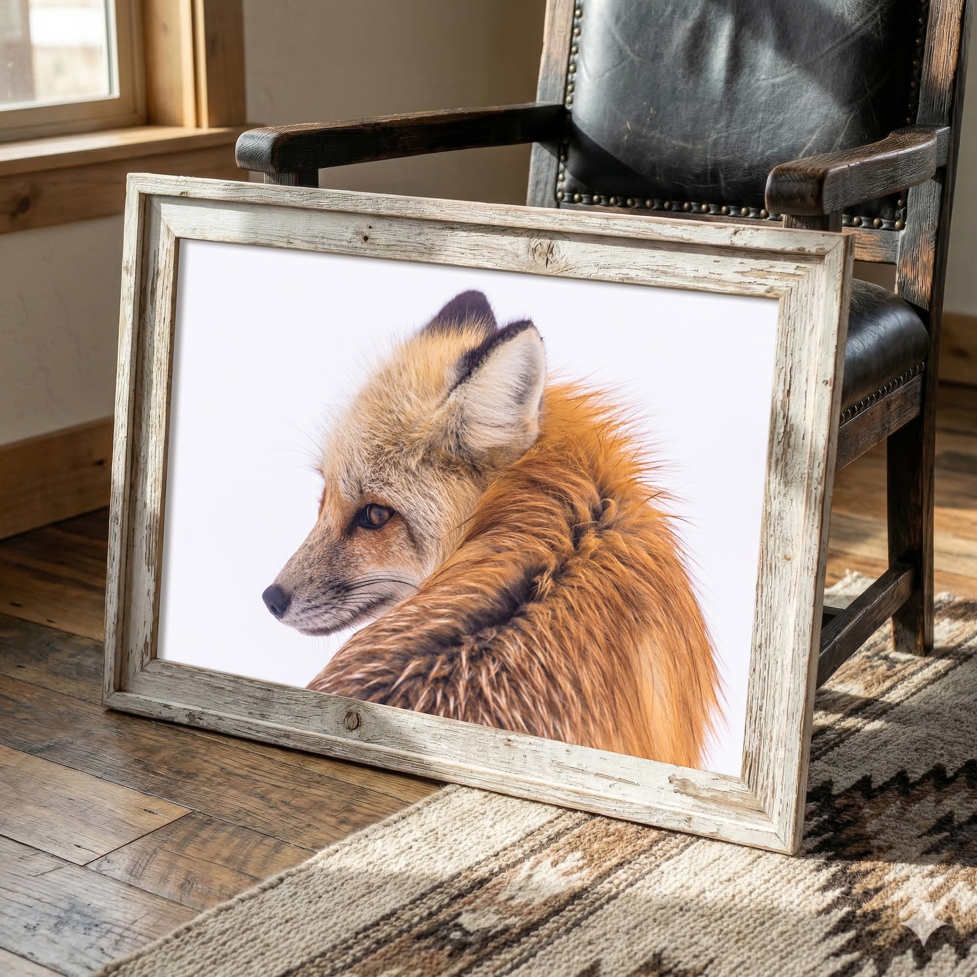 Fox in the Winter Snow: Wildlife Photograph - Western Art Print