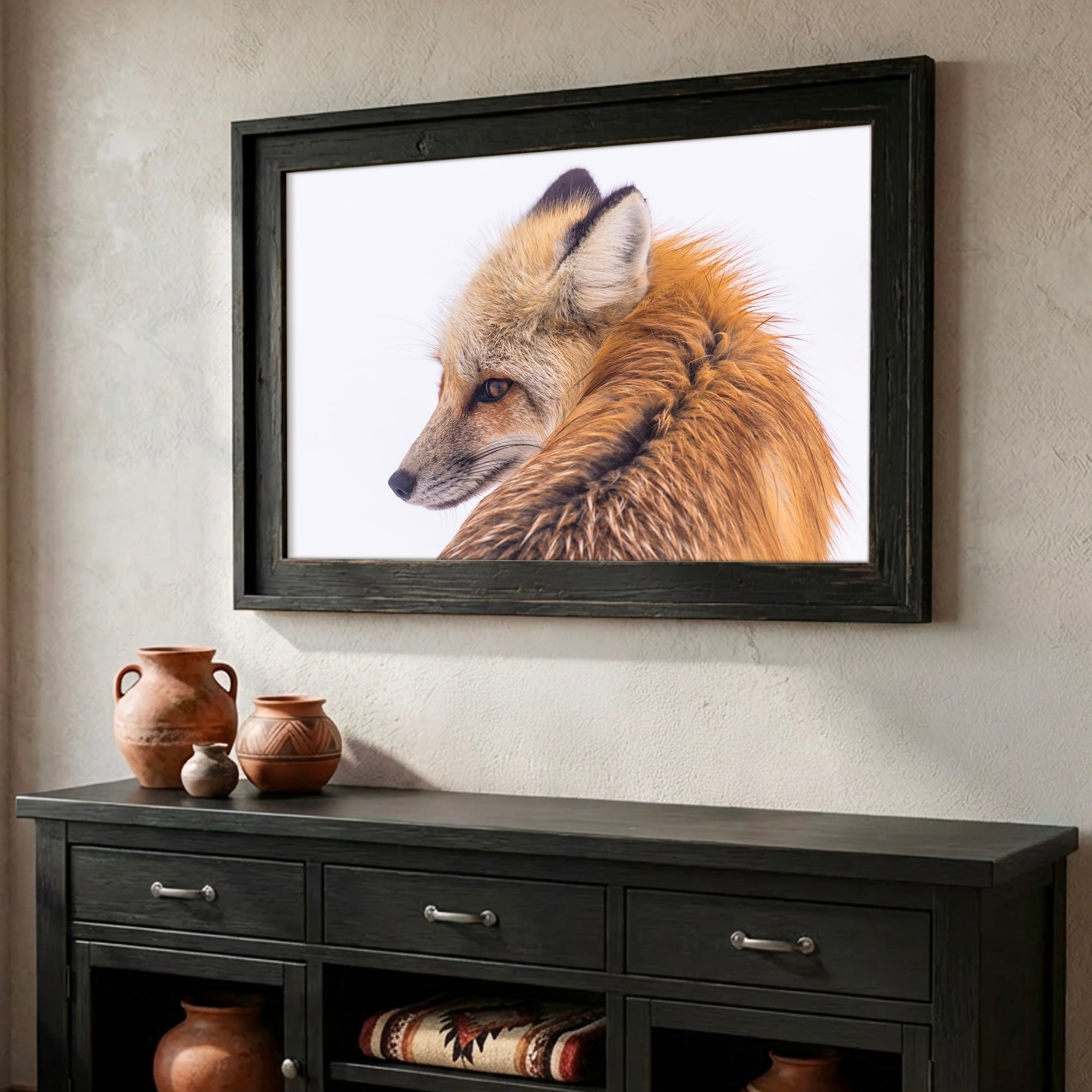 Fox in the Winter Snow: Wildlife Photograph - Western Art Print