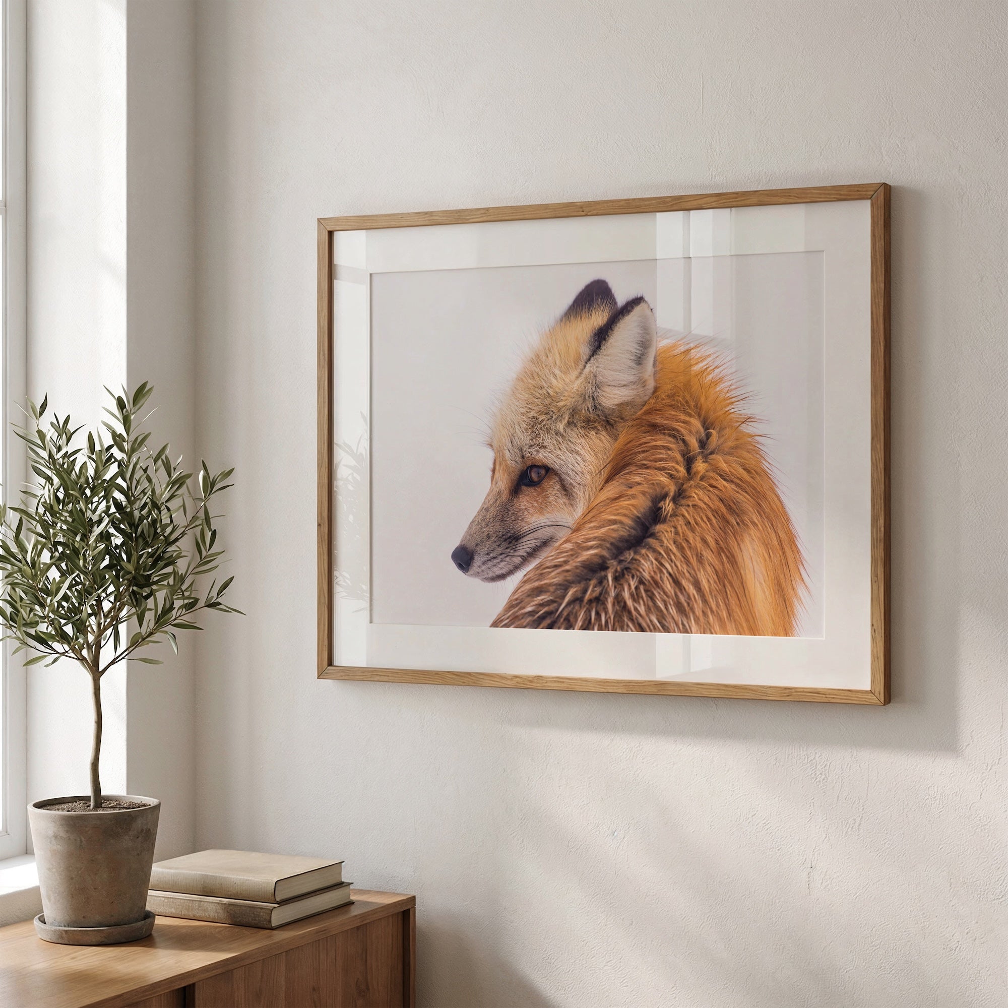 Fox in the Winter Snow: Wildlife Photograph - Western Art Print