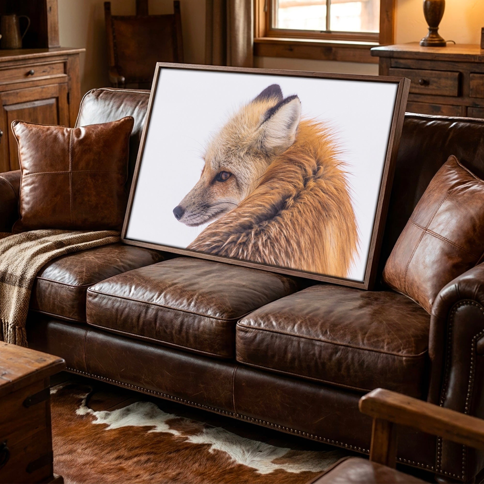 Fox in the Winter Snow: Wildlife Photograph - Western Art Print