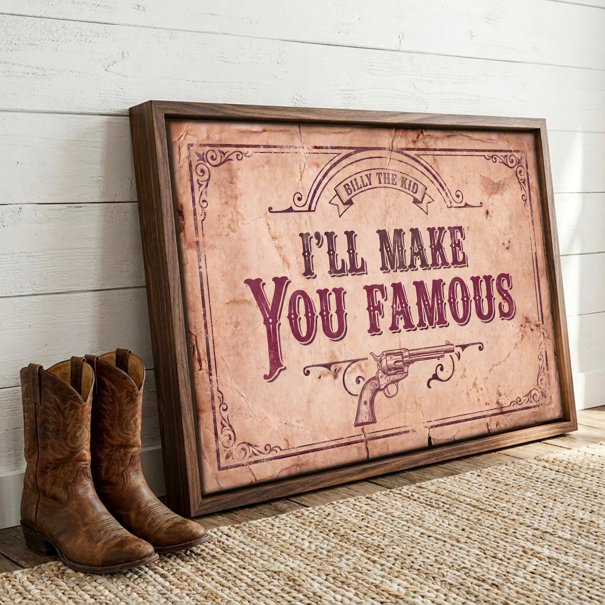 Billy the Kid Young Guns Movie Quote: I'll Make You Famous - Old West Art Print