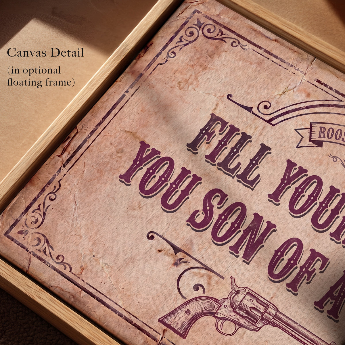 True Grit Movie Rooster Cogburn Quote: Fill Your Hand You Son of a Bitch - Vintage Rustic Old West Art Print